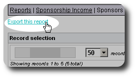 sponsorship income