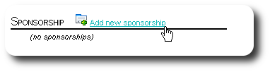 add new sponsorship