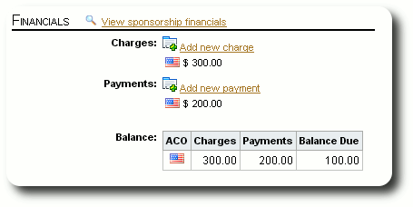 sponsorship record payment payments financials userguide delightfullabor