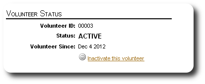 volunteer record